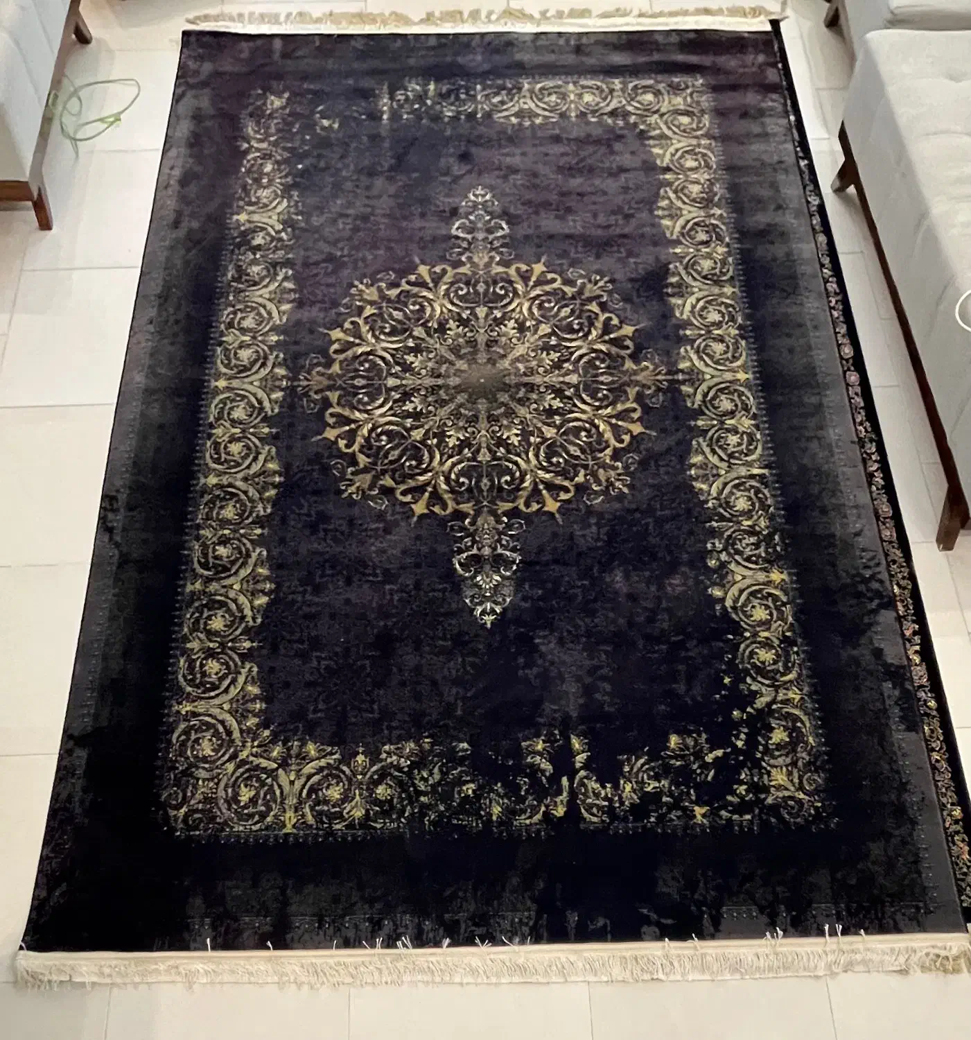 فرش ماشینی دیبا مشکی شش متری|فرش|تهران, حشمتیه|دیوار