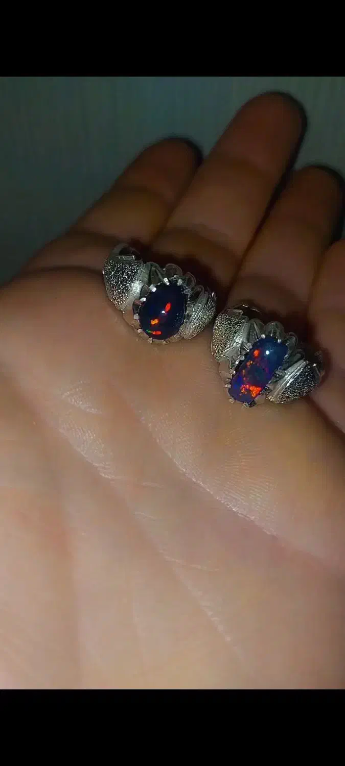 مهره نگین انگشتر اوپال اتیوپی جواهری|جواهرات|اهواز, زیتون کارمندی|دیوار