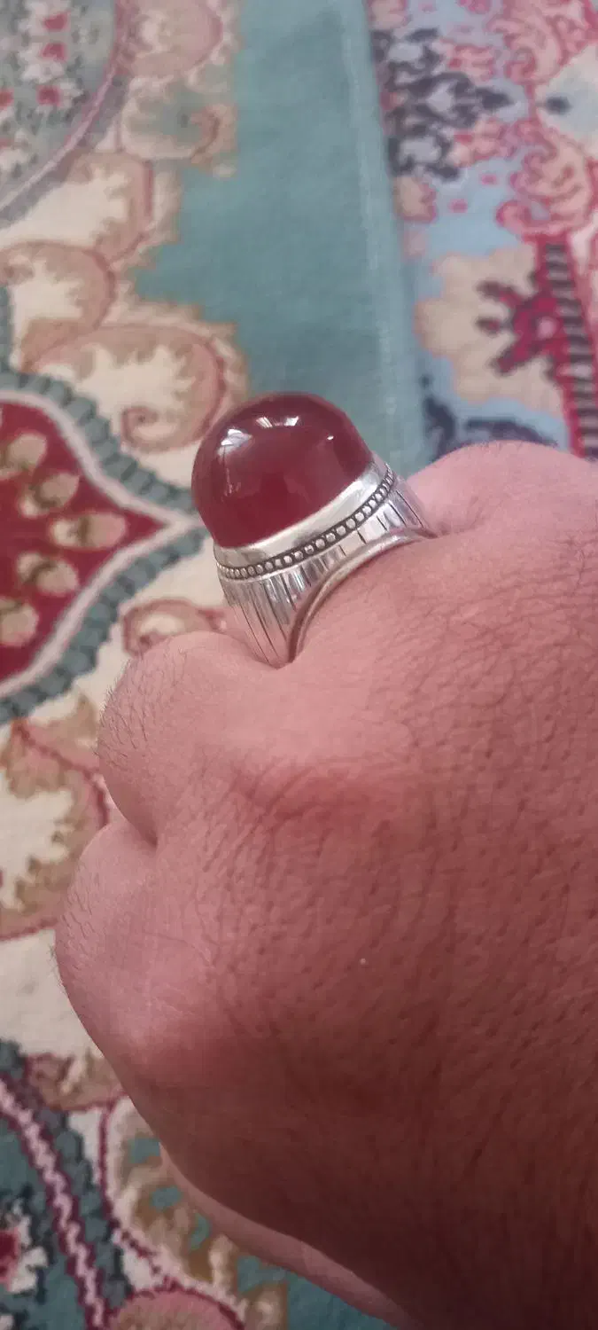 انگشتر نگین عقیق یمن|جواهرات|بم, |دیوار