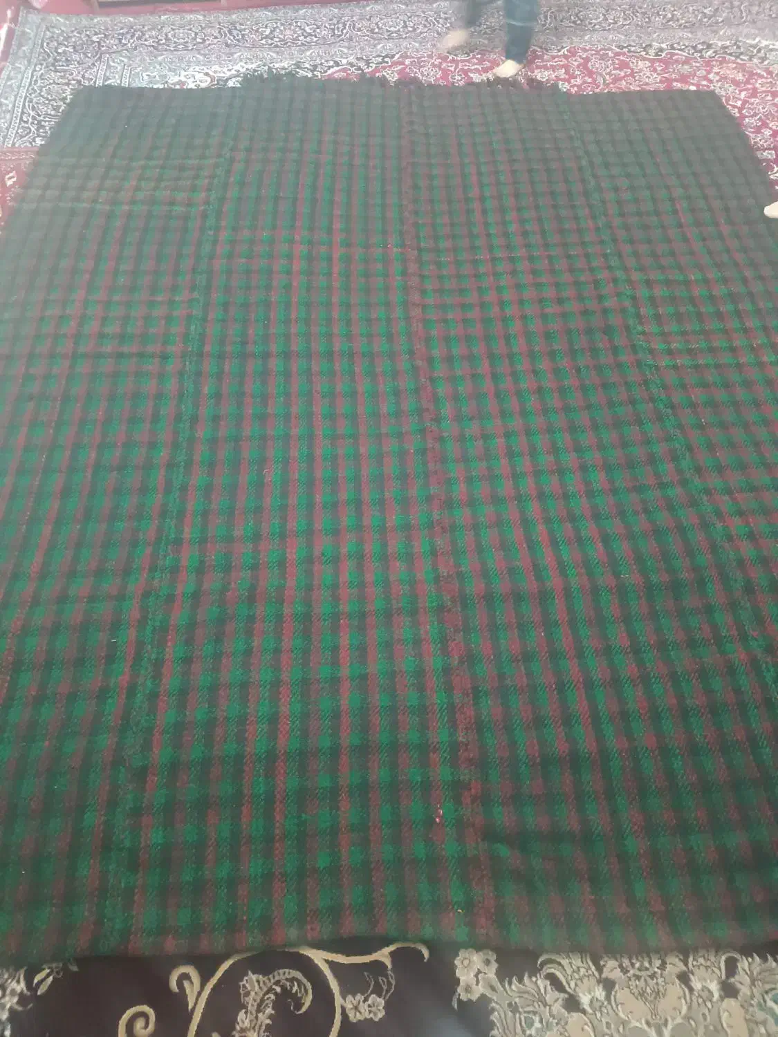 جاجیم پشمی دست بافت|گلیم، جاجیم، گبه|الوند, |دیوار