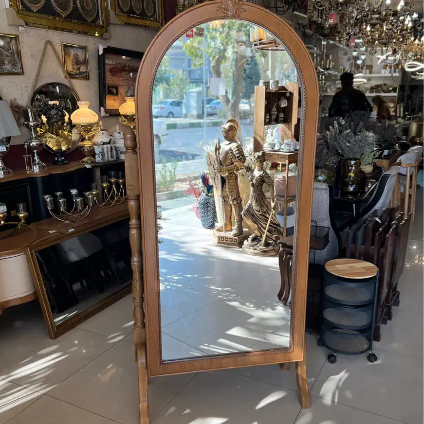 آینه قدی ایستاده گنبدی چوبی جهیزیه کشویی|آینه|مشهد, شاهد (شهرک غرب)|دیوار