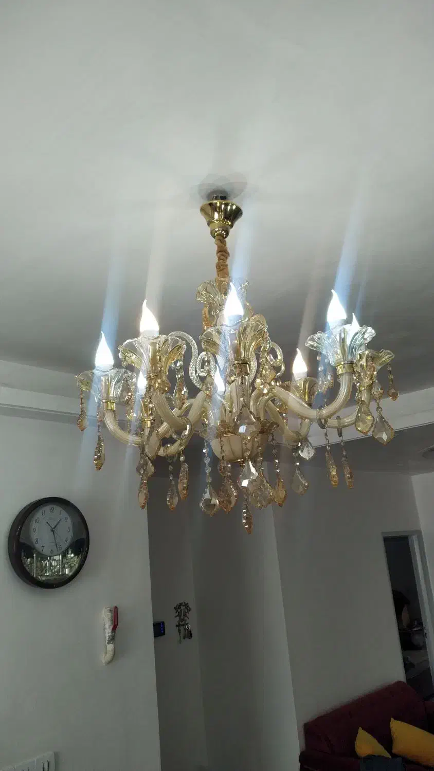 لوستر کریستالی شیشه‌ای|لوستر و چراغ آویز|پاکدشت, پاکدشت (مامازند)|دیوار