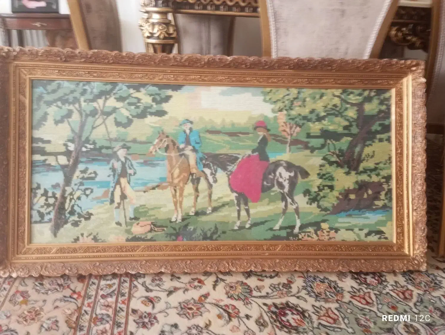 دو عدد تابلو پولک دوزی و تابلو کوبلن دوزی چوبی|تابلو، نقاشی، عکس|پردیس, فاز ۲|دیوار