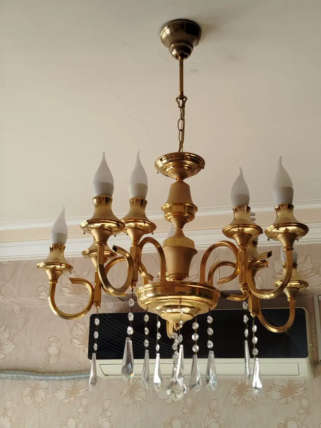 دو عدد لوستر برنز آب طلا|لوستر و چراغ آویز|تبریز, |دیوار