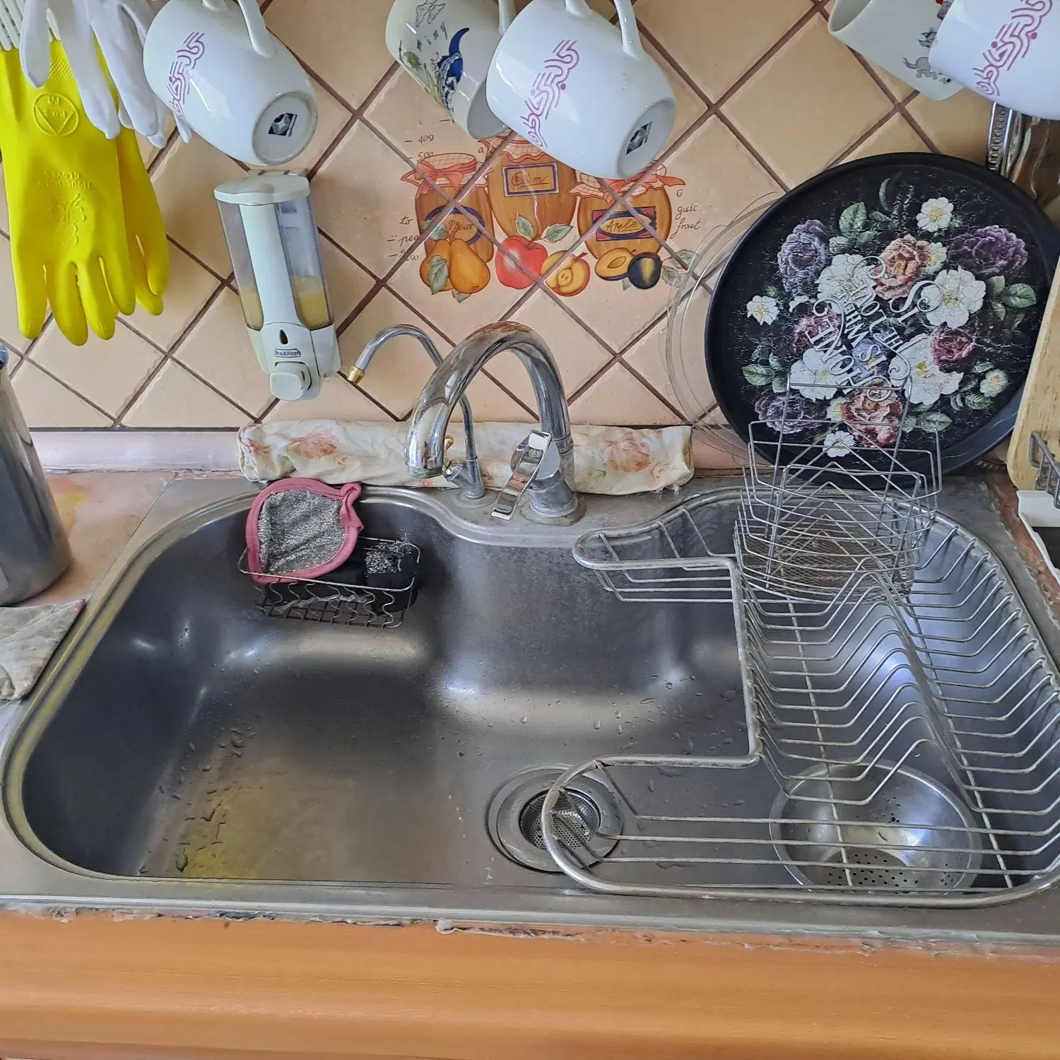 میز کنسول چوبی پایه فلزی دو درب کشویی|بوفه، ویترین، کنسول|تهران, دبستان|دیوار