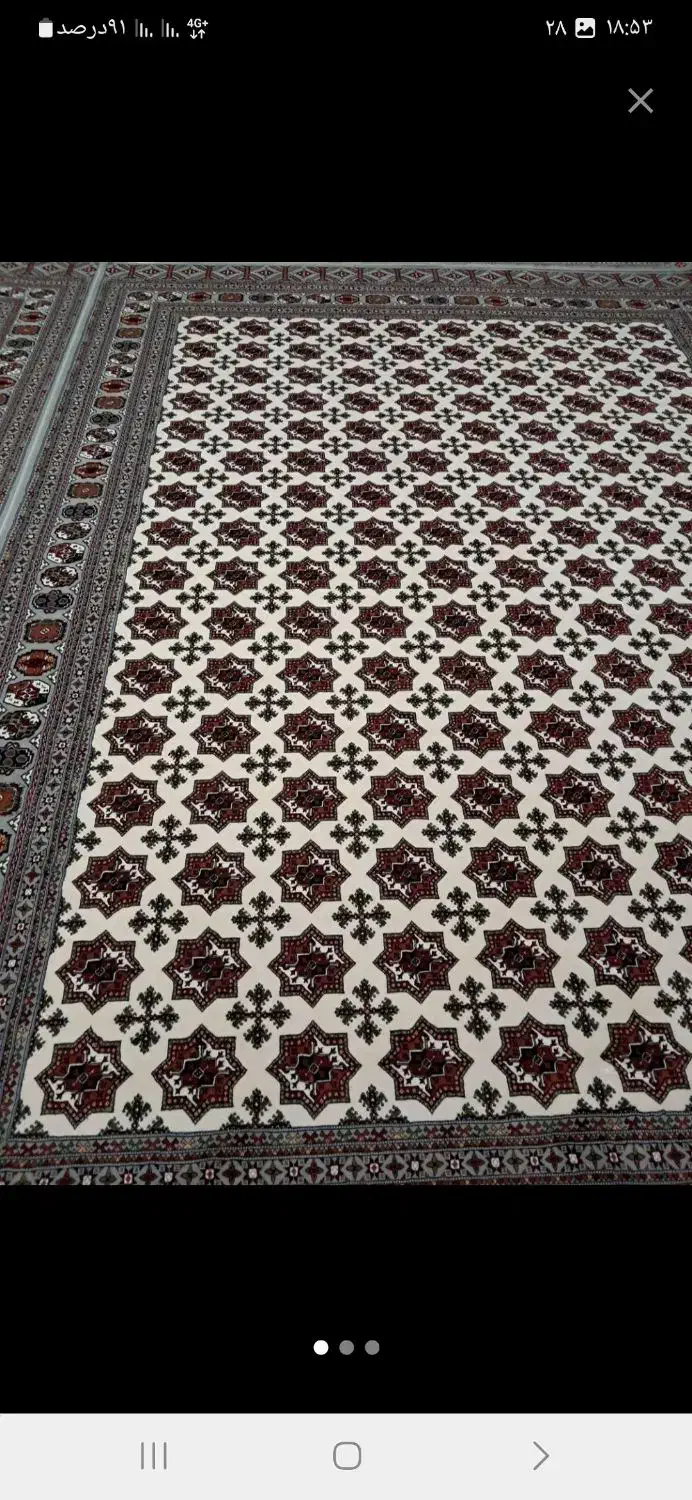 فرش ۹متری ۱۰۰۰شانه هلال البرز پنج ولایت|فرش|آق قلا, |دیوار