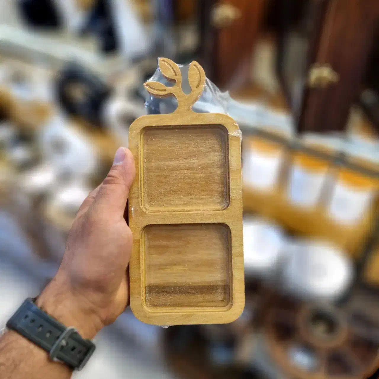 سینی چوبی|ظروف سرو و پذیرایی|قم, محمد آباد|دیوار