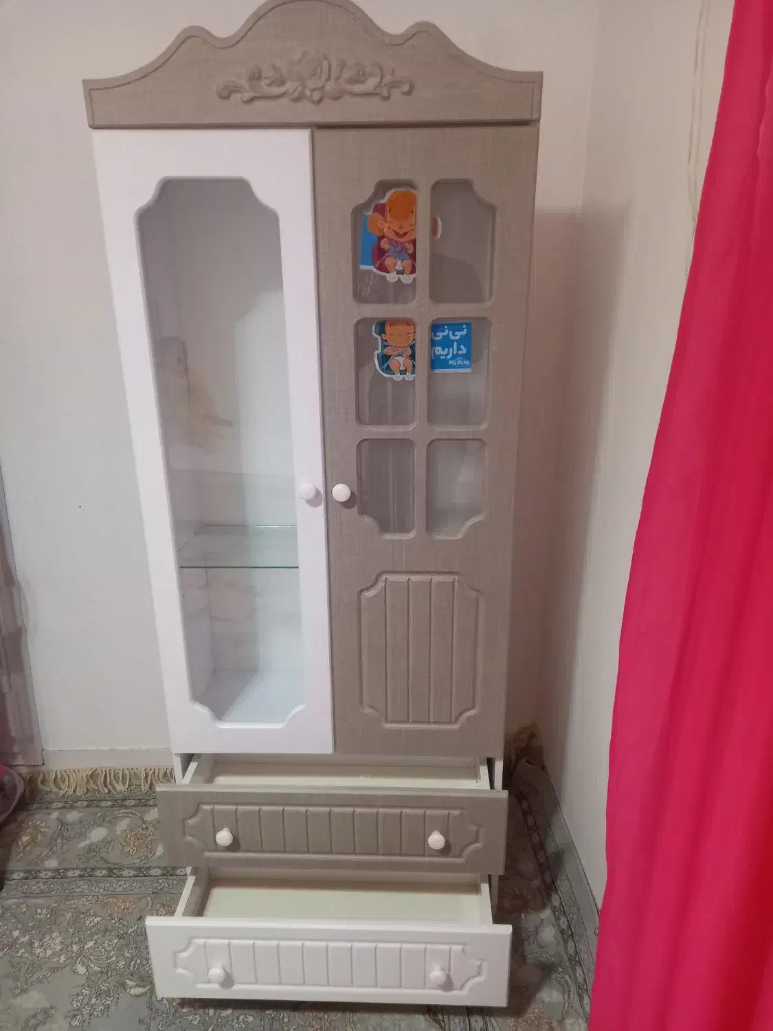 کمد لباس بچه|جاکفشی، کمد، دراور|نیشابور, دربقاضی|دیوار