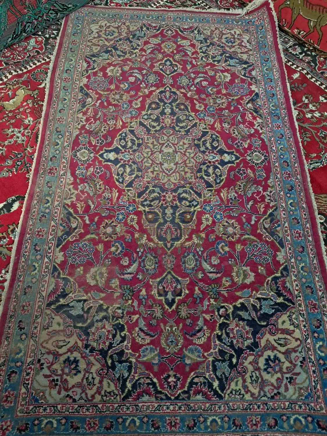 قالیچه قدیمی دستباف|فرش|کاشمر, |دیوار