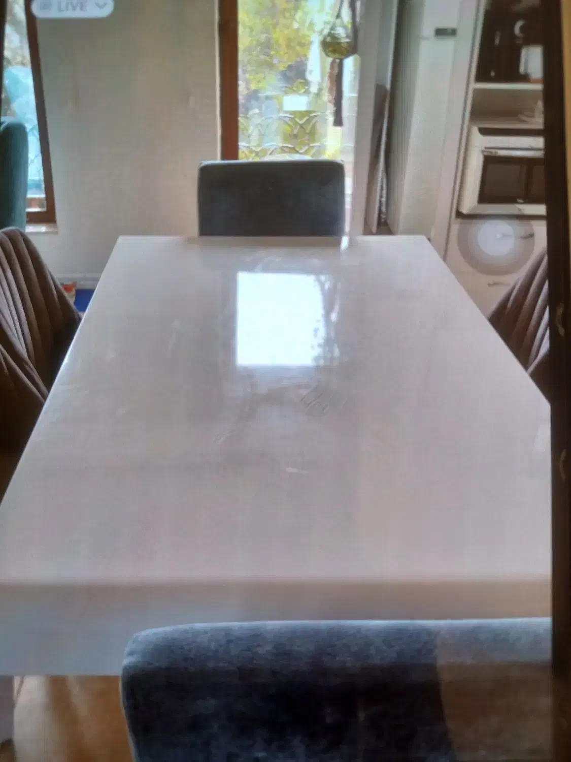 میز ناهار خوری ۶نفره سفید|میز و صندلی غذاخوری|کیش, |دیوار