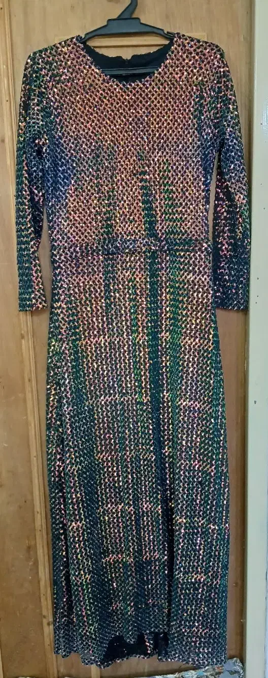 لباس مجلسی بلند پولکی هفت رنگ شیک|لباس|زنجان, |دیوار