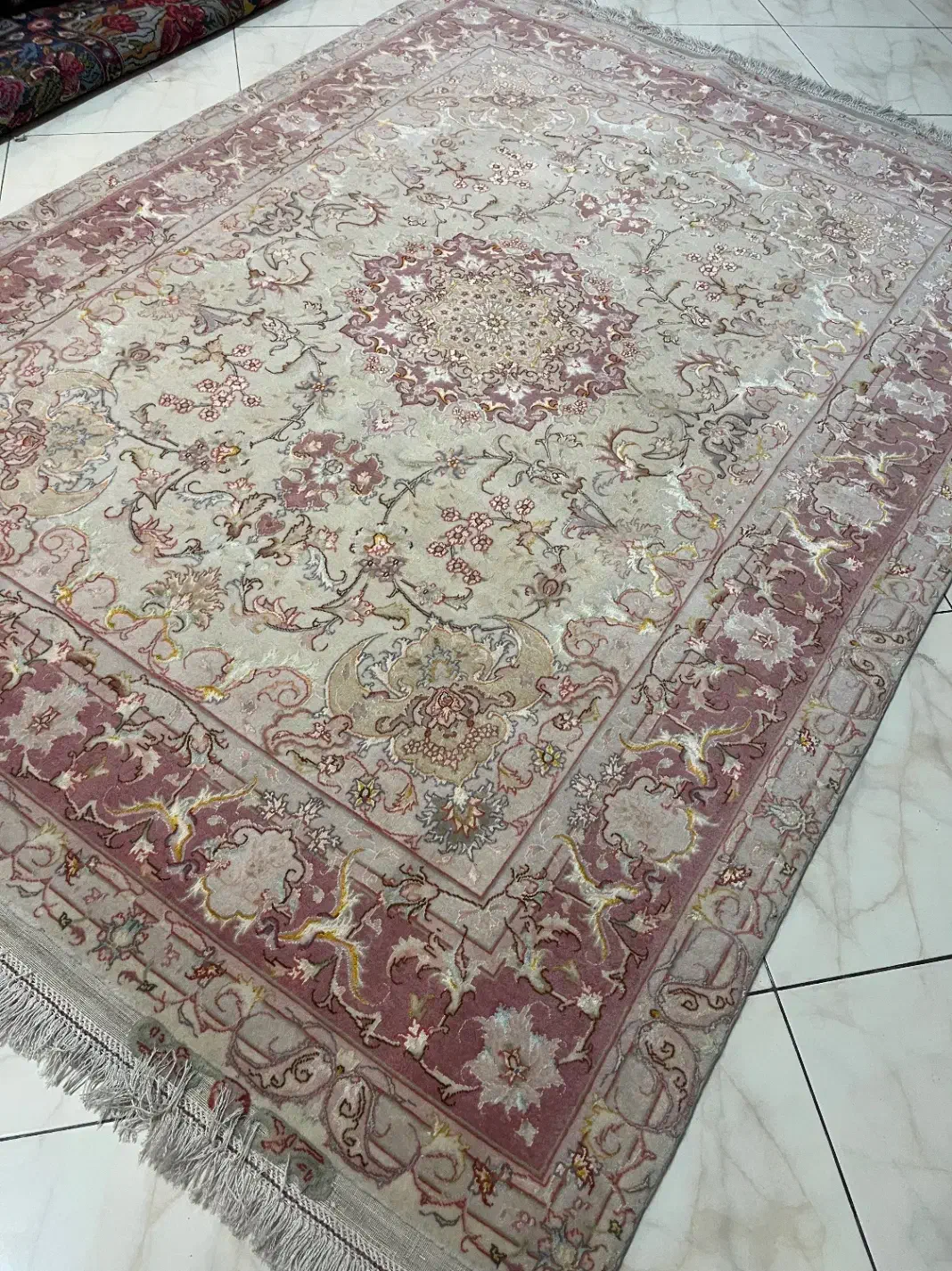 قالیچه ۳ متری تبریز ۵۰ رج ابریشم|فرش|تهران, شهرک غرب|دیوار