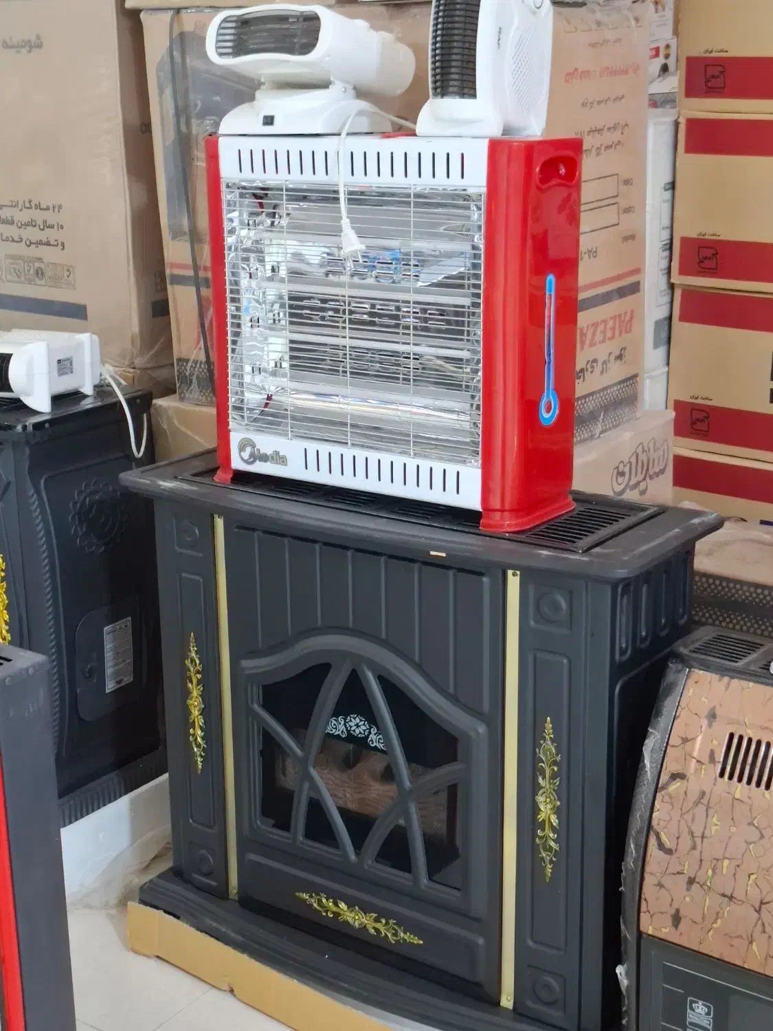 بخاری شومینه حصیری سایز بزرگ باگارانتی وارسال|بخاری، هیتر، شومینه|مشهد, طلاب|دیوار