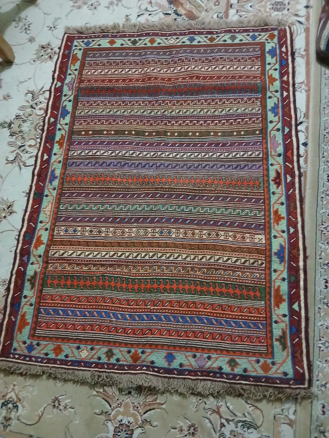 گبه دست باف ایرانی|گلیم، جاجیم، گبه|مشهد, هفت تیر (حافظ)|دیوار