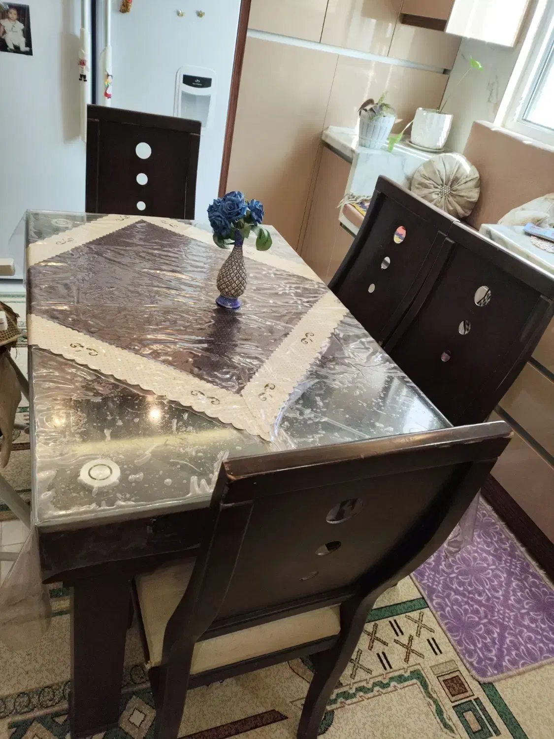 میز غذاخوری چهار نفره|میز و صندلی غذاخوری|ابهر, |دیوار