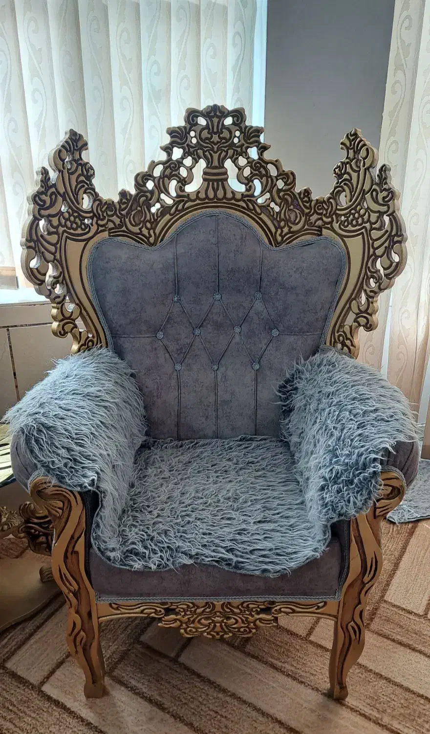 مبل سلطنتی ۷ نفره|مبلمان خانگی و میز عسلی|مرودشت, تامین اجتماعی‎|دیوار