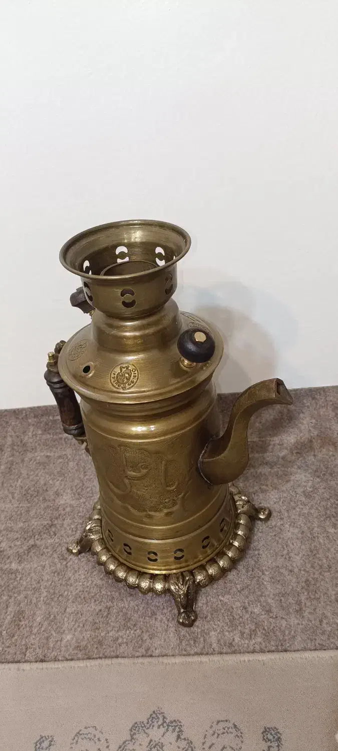 کتری ذغالی ۲ لیتری برنج|قوری، کتری، قهوه‌ساز دستی|ری, منصوریه منگل|دیوار