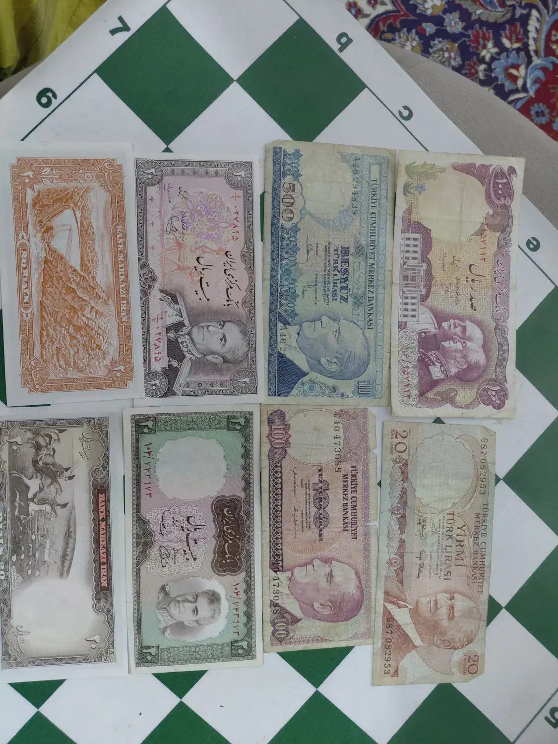 کلکسیون اسکناس های پهلوی و آتاتورک|کلکسیون سکه، تمبر، اسکناس|کرج, شهرک فرهنگیان|دیوار