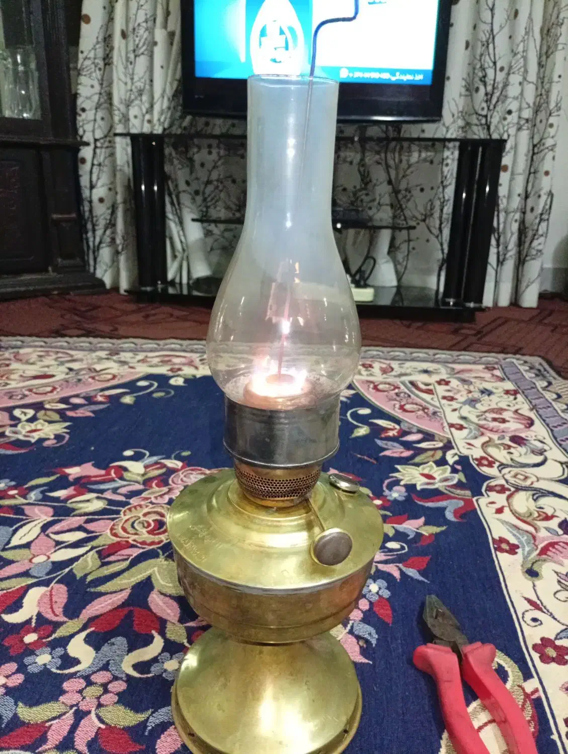 چراغ کرد سوز آبی سوز|کلکسیون اشیاء عتیقه|گنبد کاووس, |دیوار