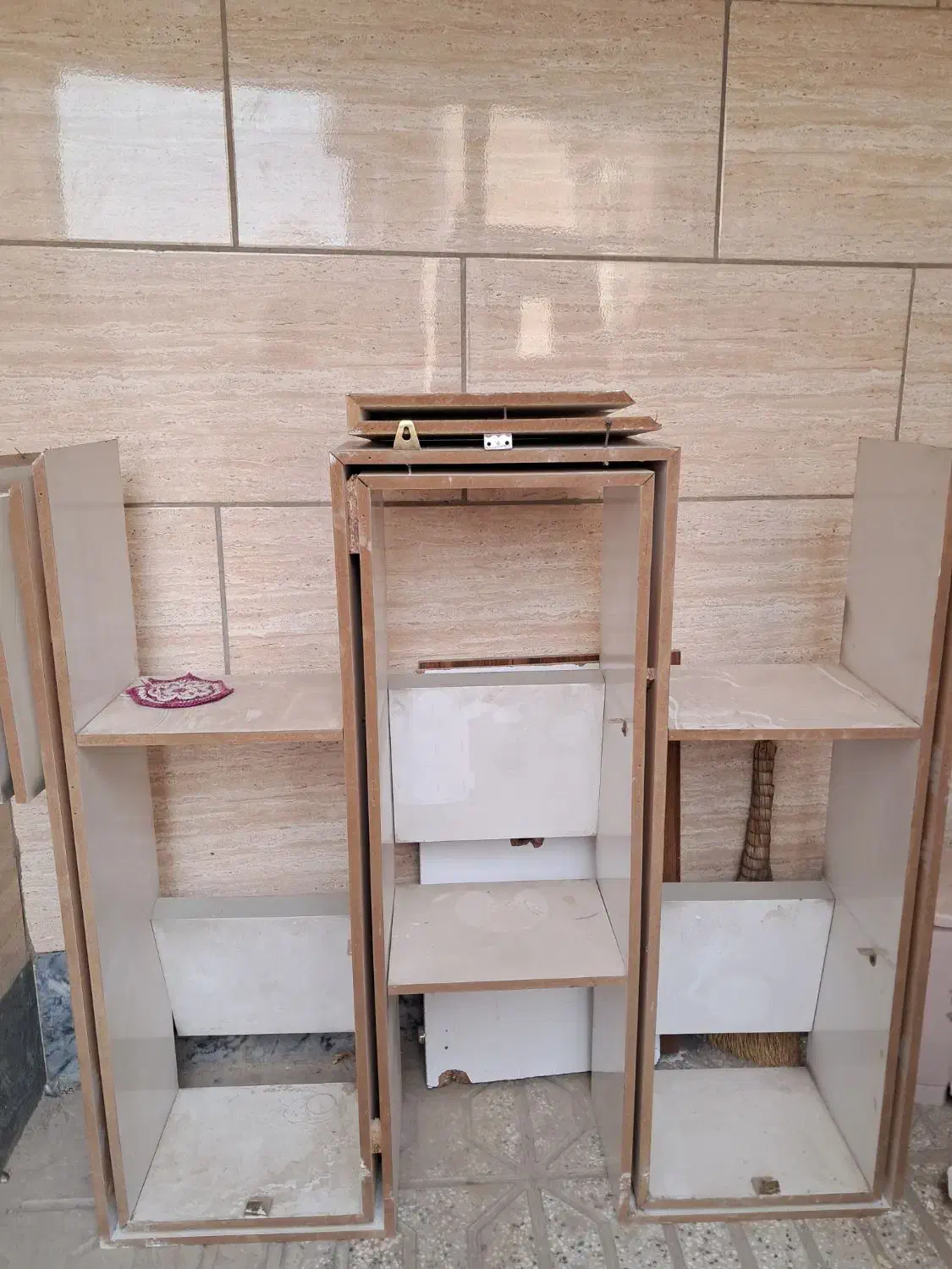 قفسه ام دی اف|کتابخانه، شلف، قفسه‌های دیواری|تربت‌حیدریه, حسنی بالا|دیوار