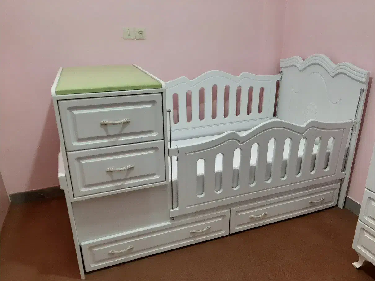 ساخت سیسمونی کودک ، کابینت ، دراور|تخت و صندلی بچه|ساری, |دیوار