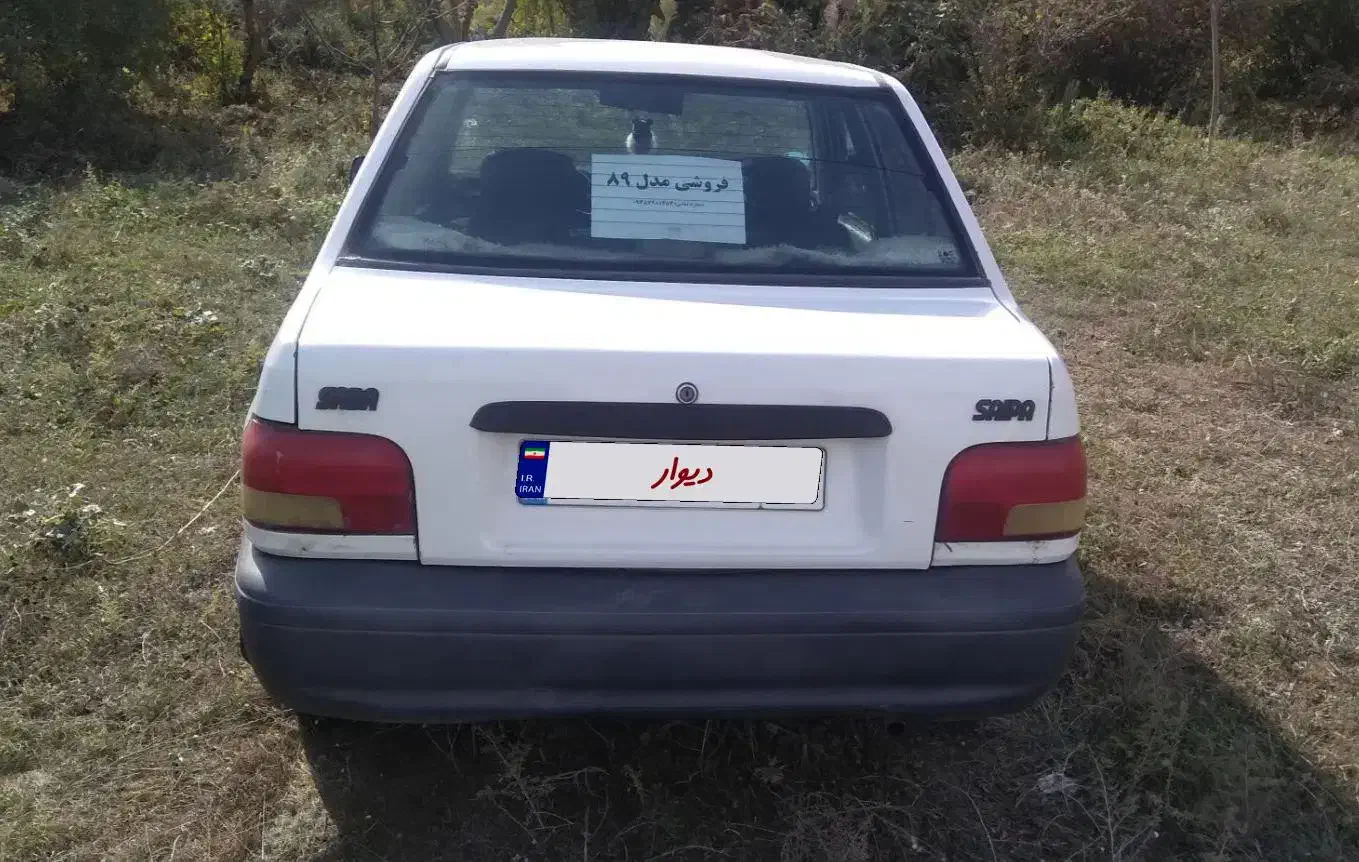پراید ۸۹ سفید دوگانه کارخانه|خودرو سواری و وانت|بیله سوار, |دیوار