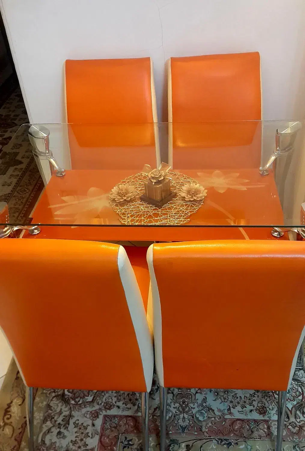میزناهارخوری نارنجی|میز و صندلی غذاخوری|تهران, شهرک نفت|دیوار