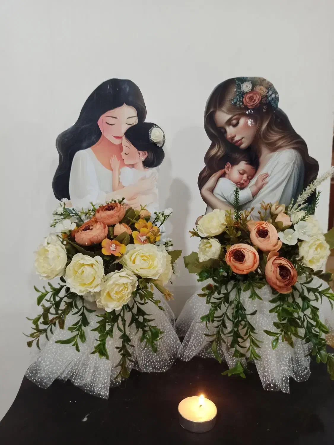 گل روز مادر دسته گل عروس|گل مصنوعی|میاندوآب, |دیوار