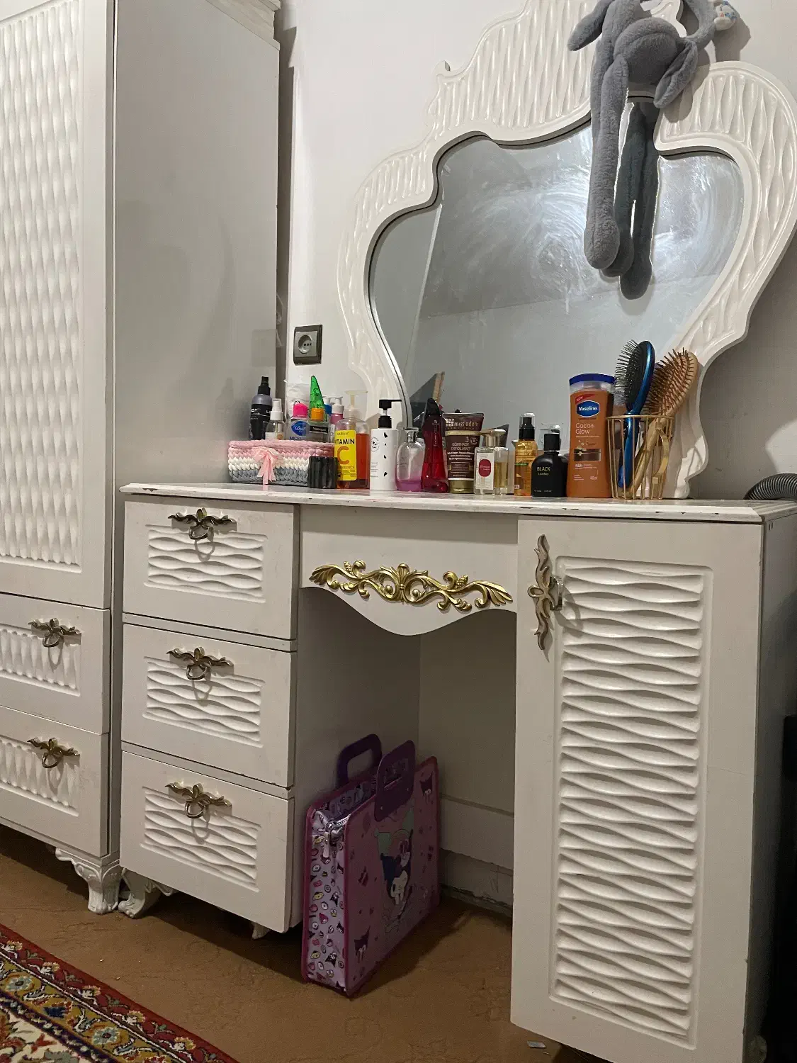 سرویس خواب تمامچوب تخت و کمد۳تیکه|تخت و سرویس خواب|قوچان, |دیوار