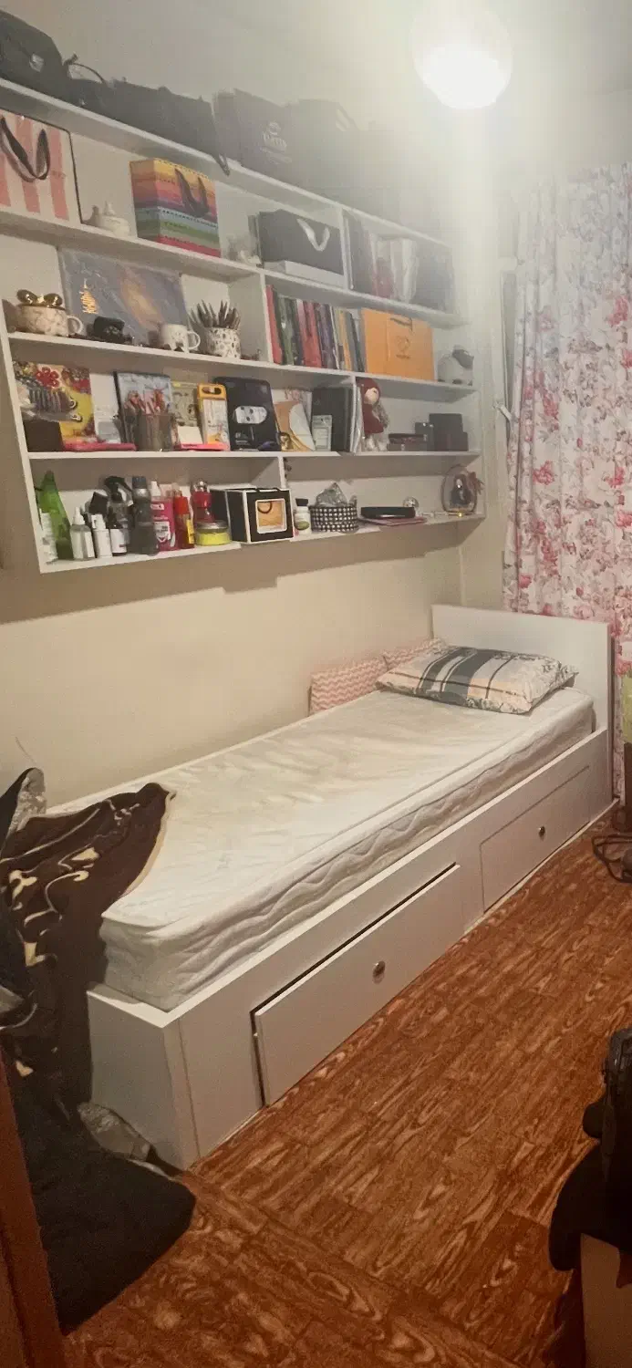 تخت تکنفره با استند دیواری|تخت و سرویس خواب|رودهن, |دیوار