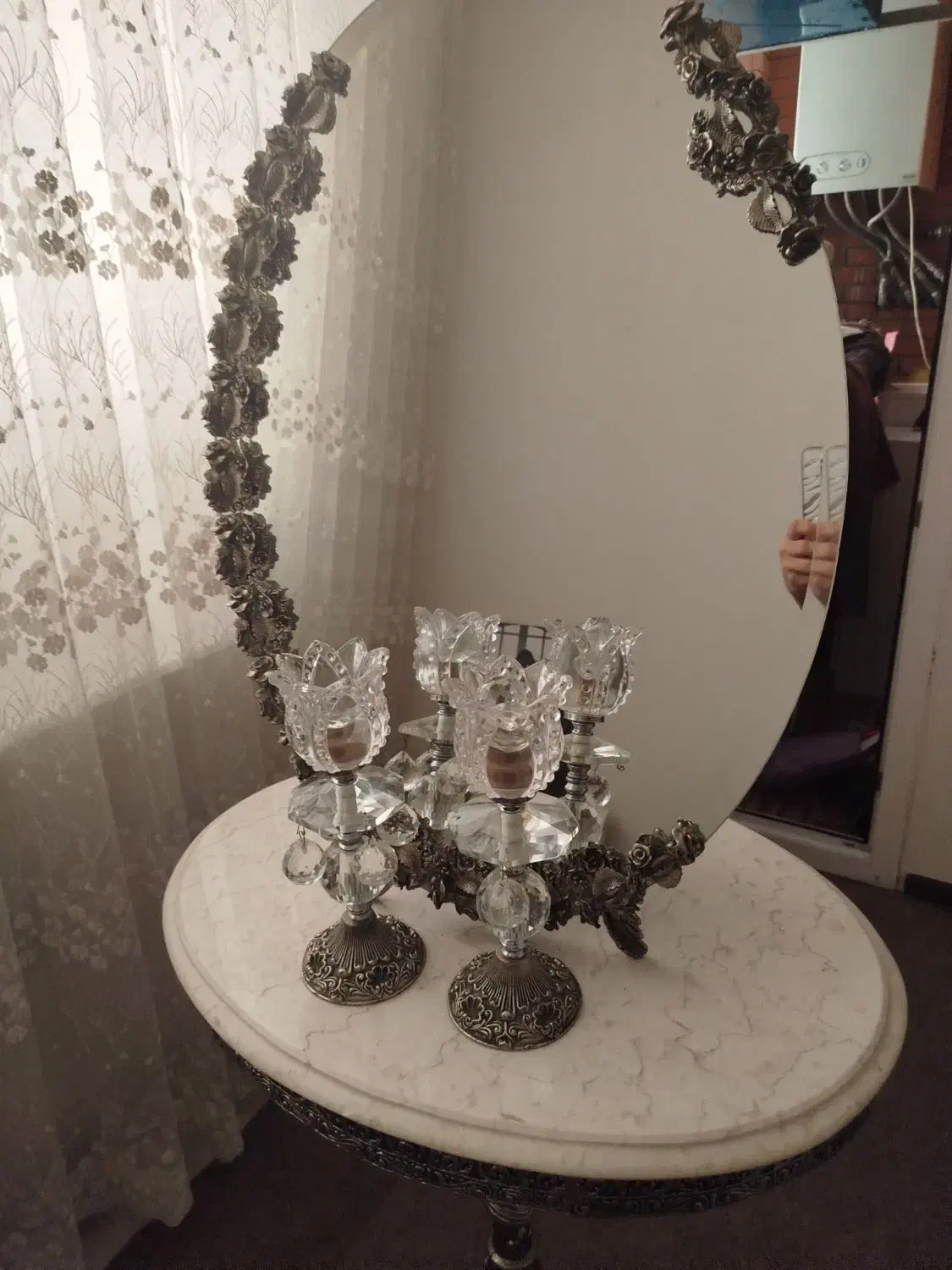 آیینه شمعدان نو|کلکسیون اشیاء عتیقه|مشهد, امیریه|دیوار