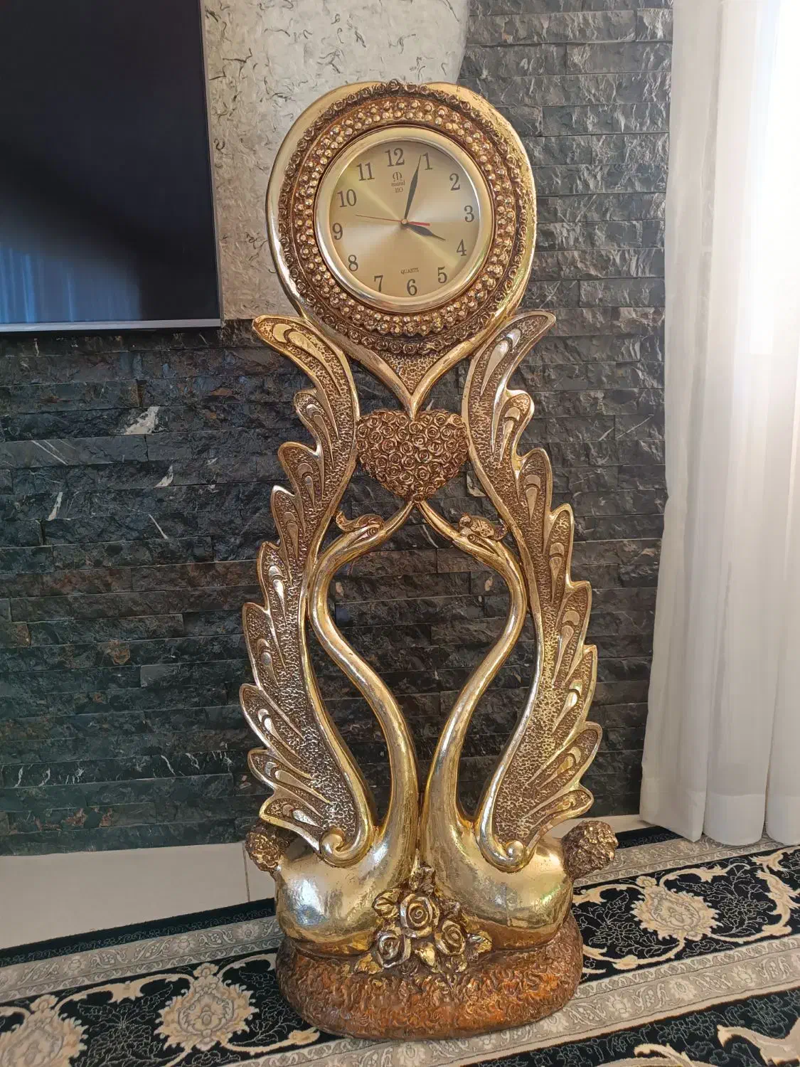 ساعت ایستاده پلی استر طلایی|ساعت دیواری و تزئینی|همدان, |دیوار