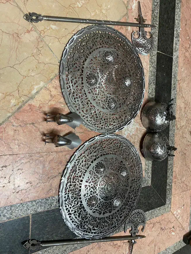 طراحی و ساخت صنایع فولادی /ملزومات علامت /سردم/سپر|کلکسیون اشیاء عتیقه|تهران, استاد معین|دیوار