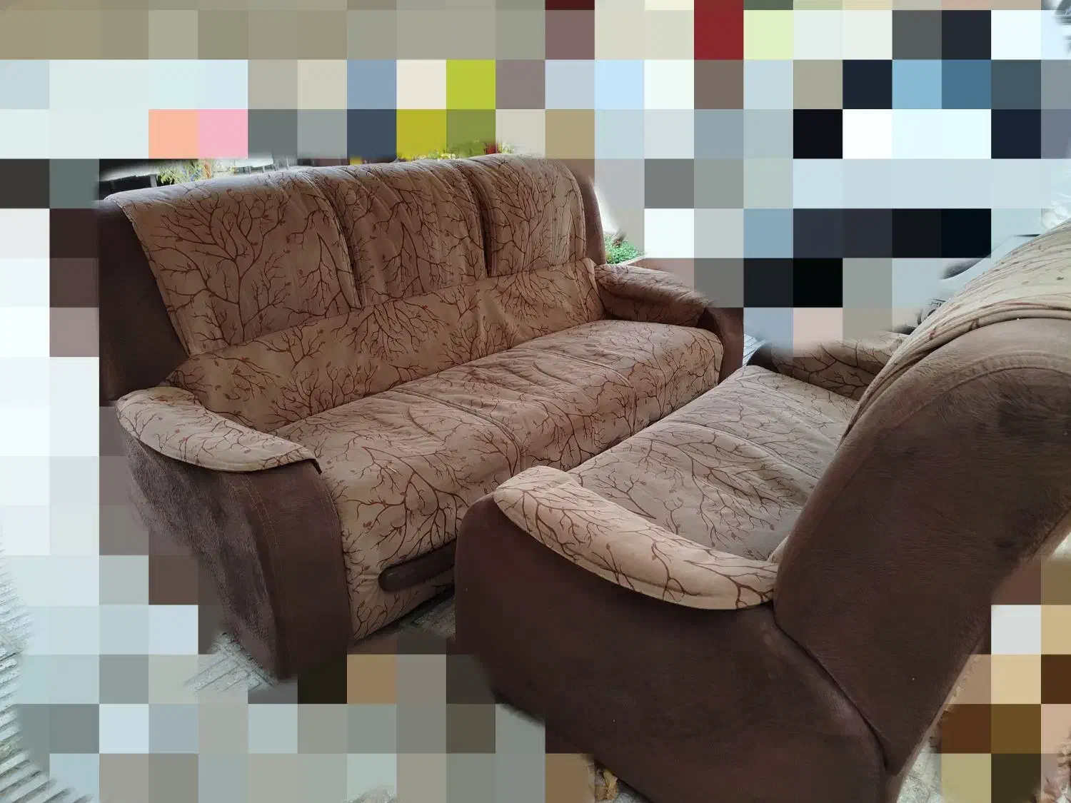 مبل( یک میلیون) 5نفره بدون میز|مبلمان خانگی و میز عسلی|دامغان, |دیوار