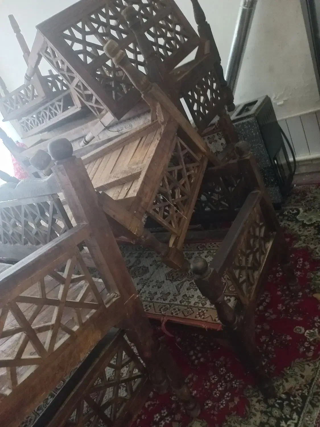 میزنیمکت چوبی قهوه خانه|صندلی و نیمکت|تبریز, |دیوار