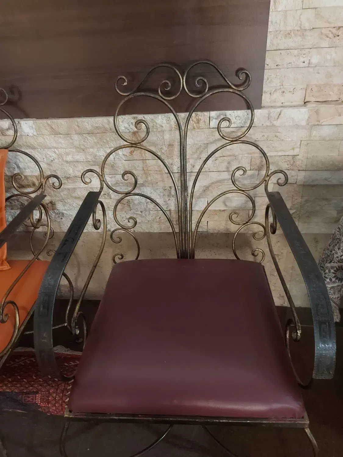 صندلی باغ ومبل آهنی یا فلزی فرفرژه|مبلمان خانگی و میز عسلی|دماوند, گیلاوند|دیوار