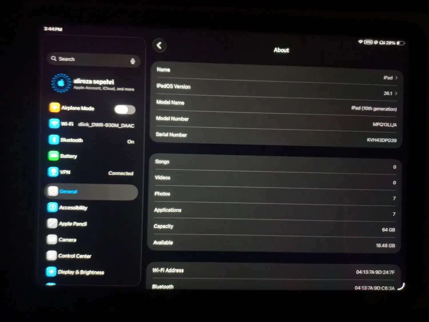 iPad 10th|تبلت|شیراز, زند|دیوار