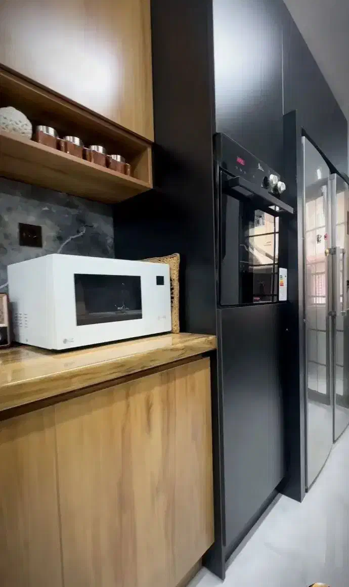 کابینت مشکی و طرح چوب شرایطی ۶ ماهه|مصالح و تجهیزات ساختمان|گرگان, |دیوار