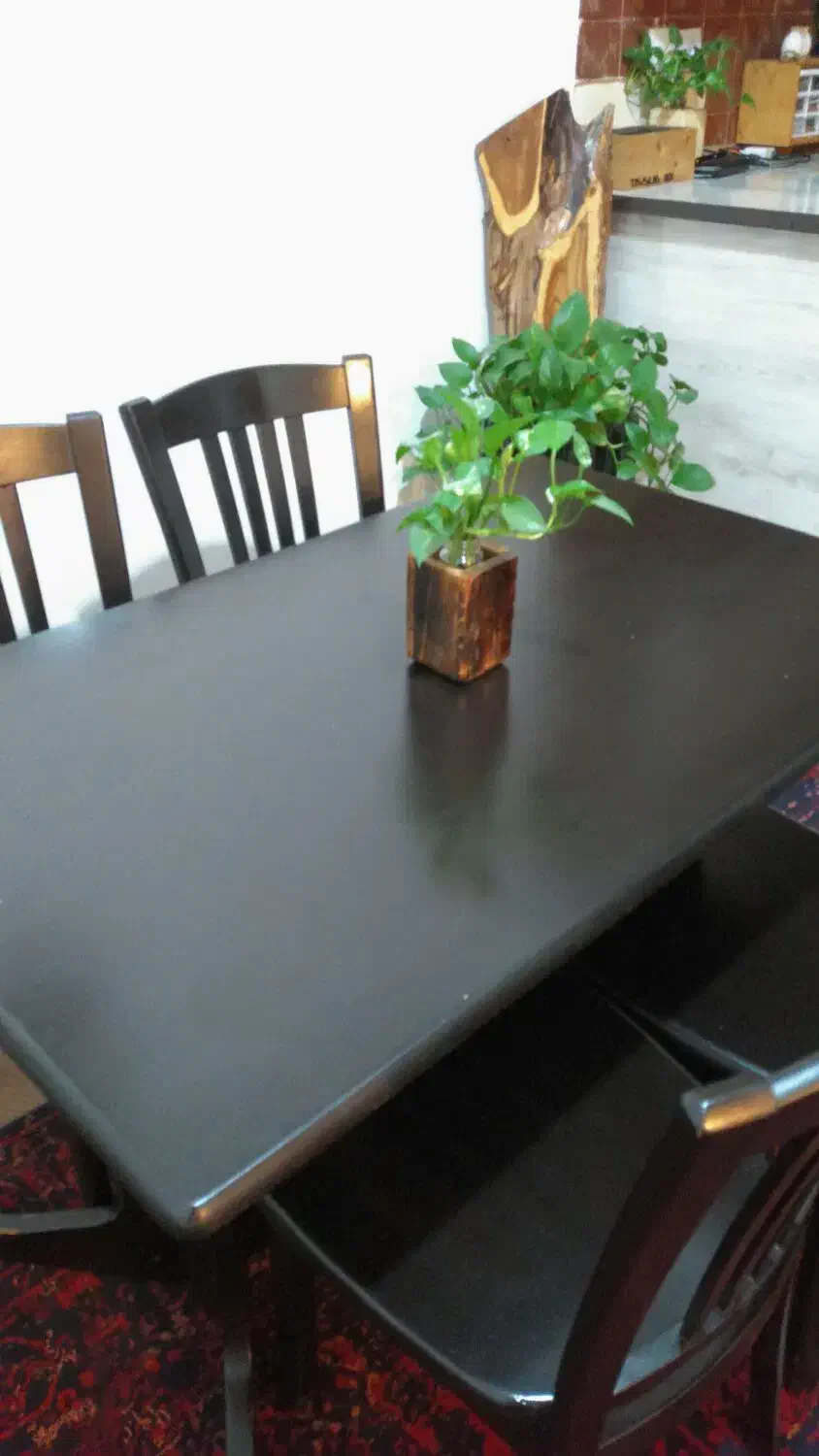 میزناهارخوری ۴ نفره زیباو چوبی|میز و صندلی غذاخوری|کرمان, |دیوار