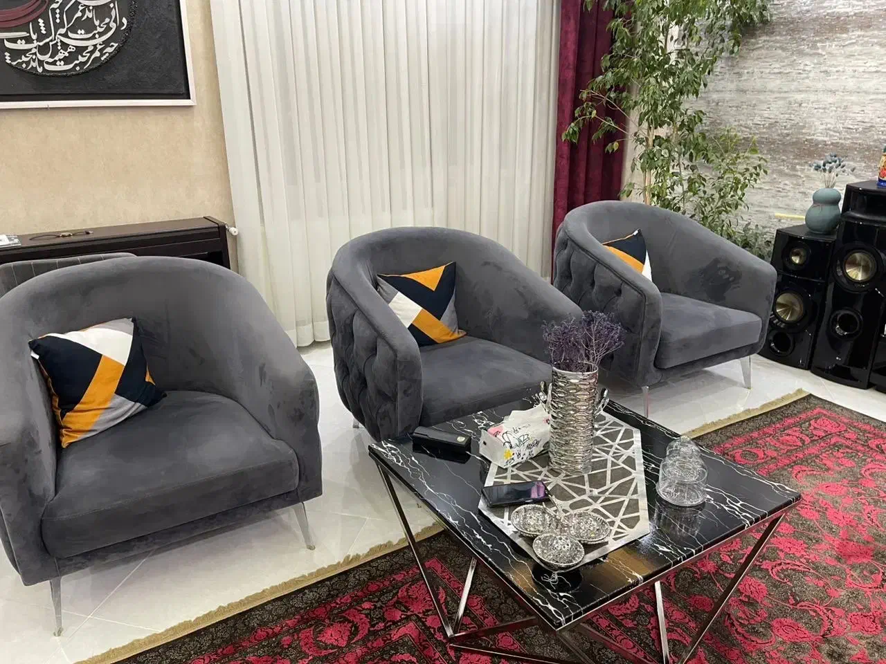 مبل ۶ نفره در حد نو|مبلمان خانگی و میز عسلی|کرمانشاه, |دیوار