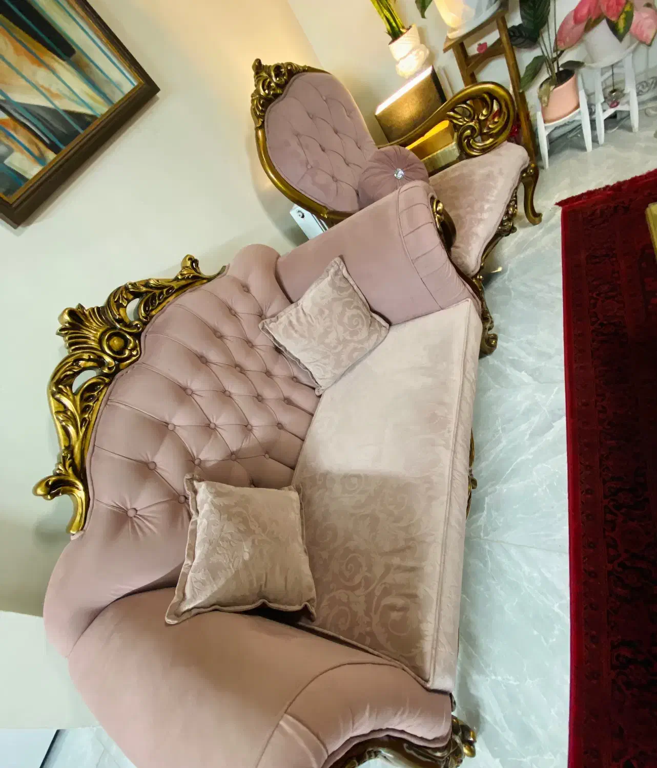 فروش فوری ست مبل سلطنتی و میز غذا خوری|مبلمان خانگی و میز عسلی|لنگرود, |دیوار