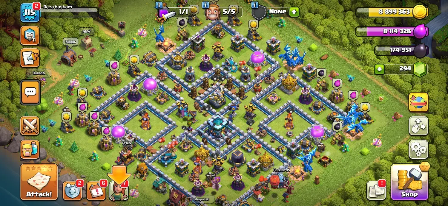 کلش آو کلنز تونهال ۱۳ clash of clans|کنسول، بازی ویدئویی و آنلاین|بندر کنگان, |دیوار