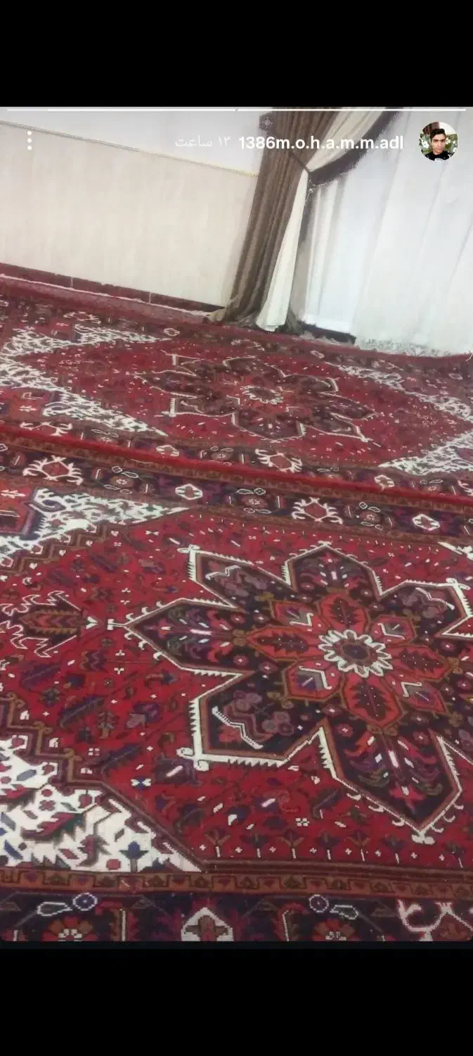 یک جفت فرش دست بافت|فرش|عجب شیر, |دیوار