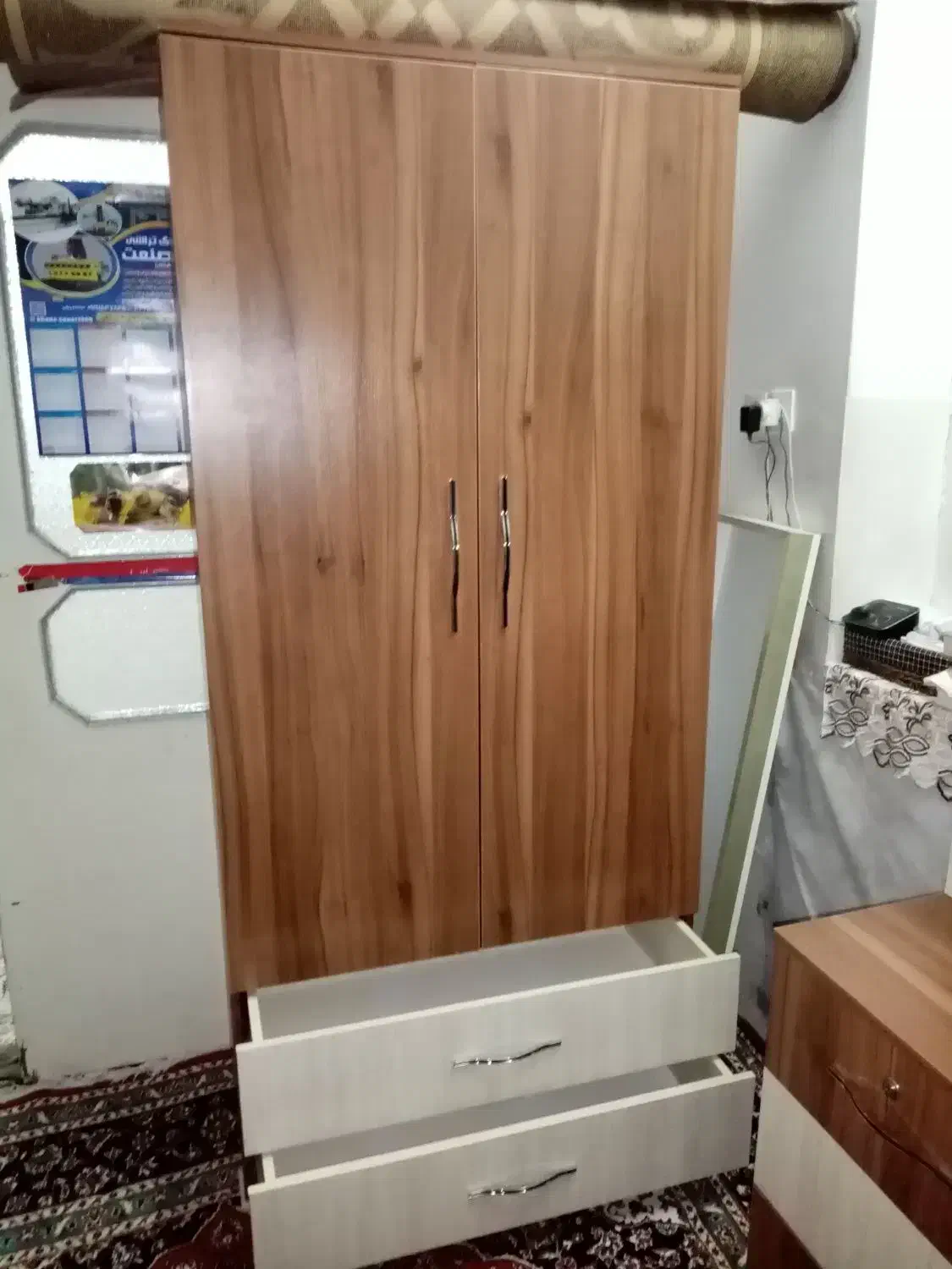ست کامل سرویس چوب mdf|جاکفشی، کمد، دراور|قم, نخودی|دیوار