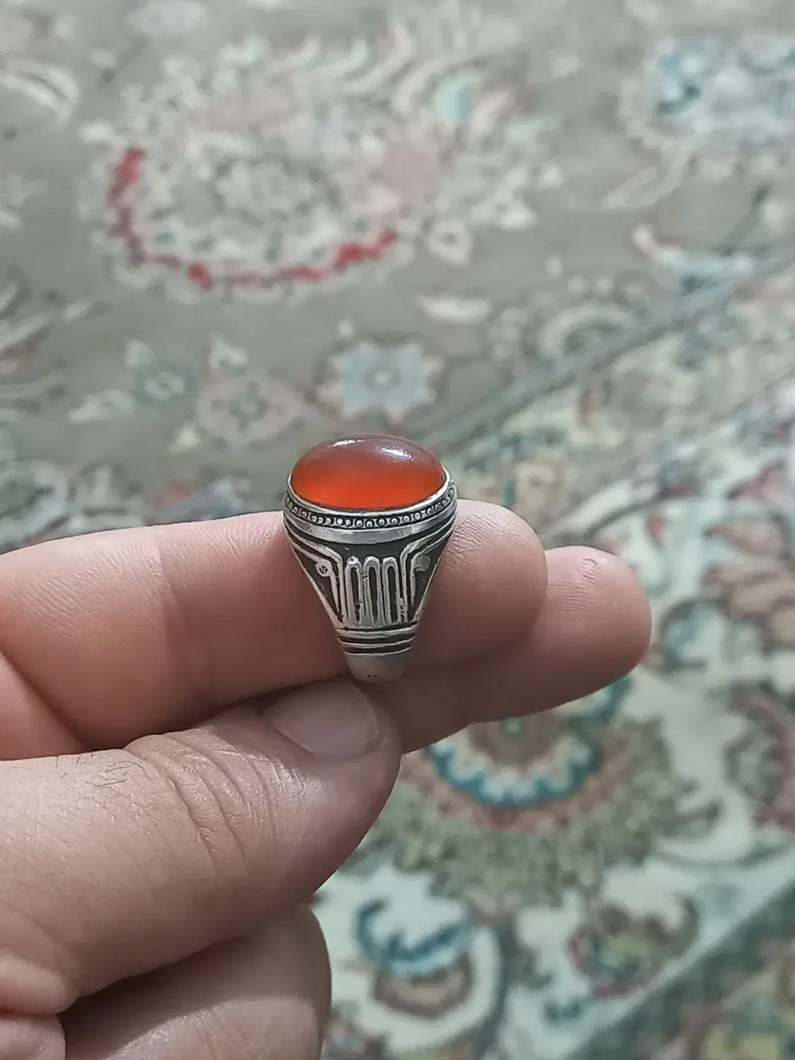 عقیق کهنه رکاب تهماسبی کهنه دست نخورده|جواهرات|قم, ولیعصر|دیوار