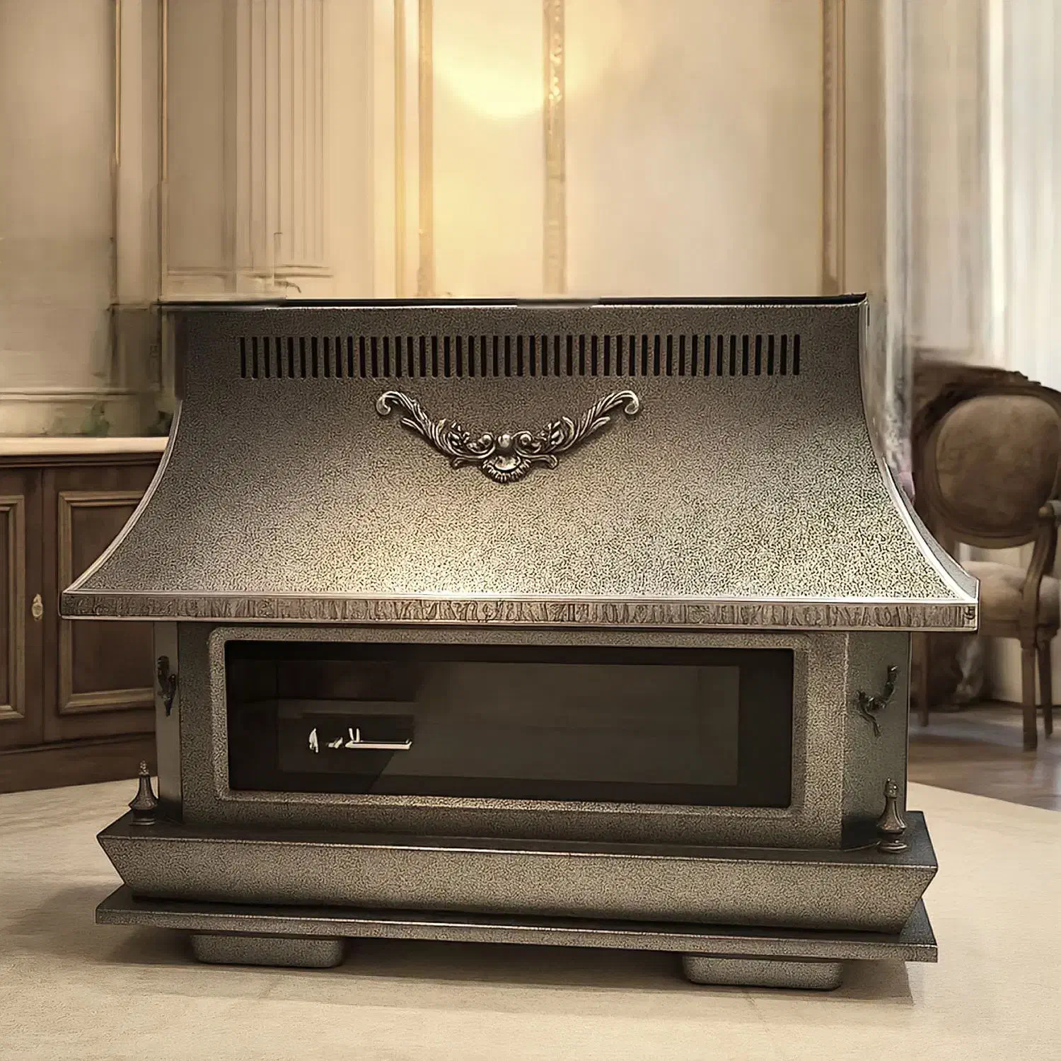 بخاری گازی پولار ۱۰۰۰۰ طرح شومینه نقره ای|بخاری، هیتر، شومینه|فردیس, داوری|دیوار