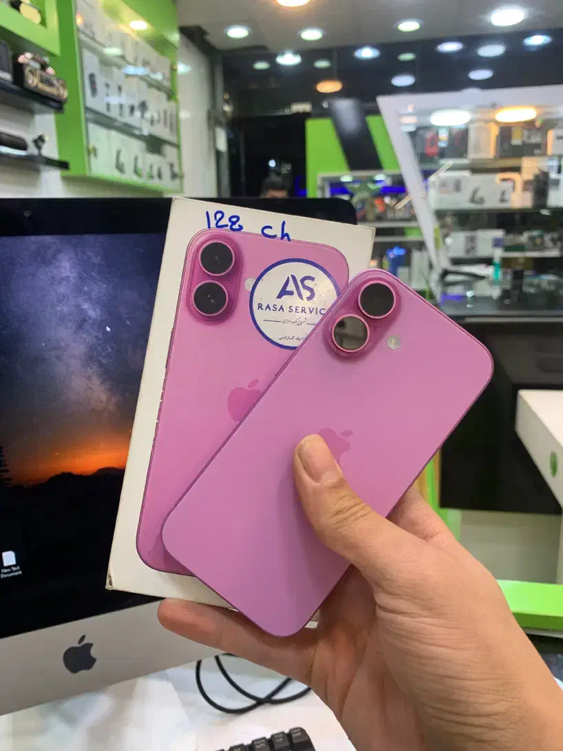 ایفون۱۶ دوسیم شرکتی۱۲۸ گیگ صورتی|موبایل|رشت, لاکانی|دیوار