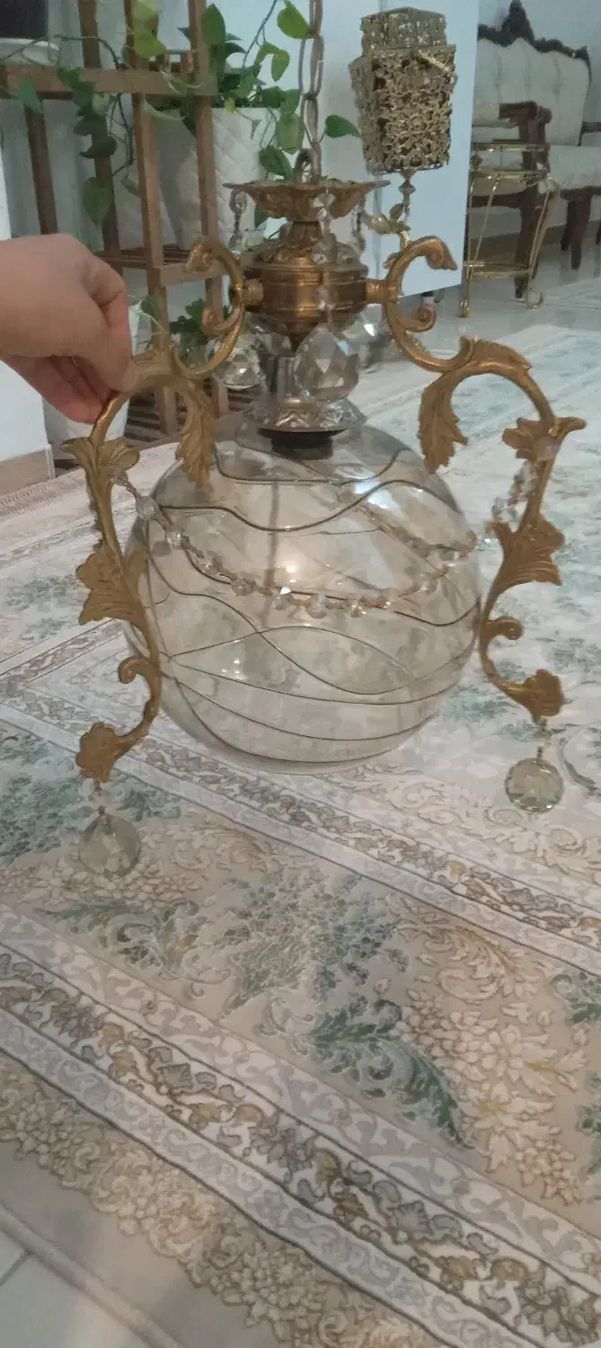 لوستر برنز یا برنج درحدنو|لوستر و چراغ آویز|گلستان (تهران), |دیوار