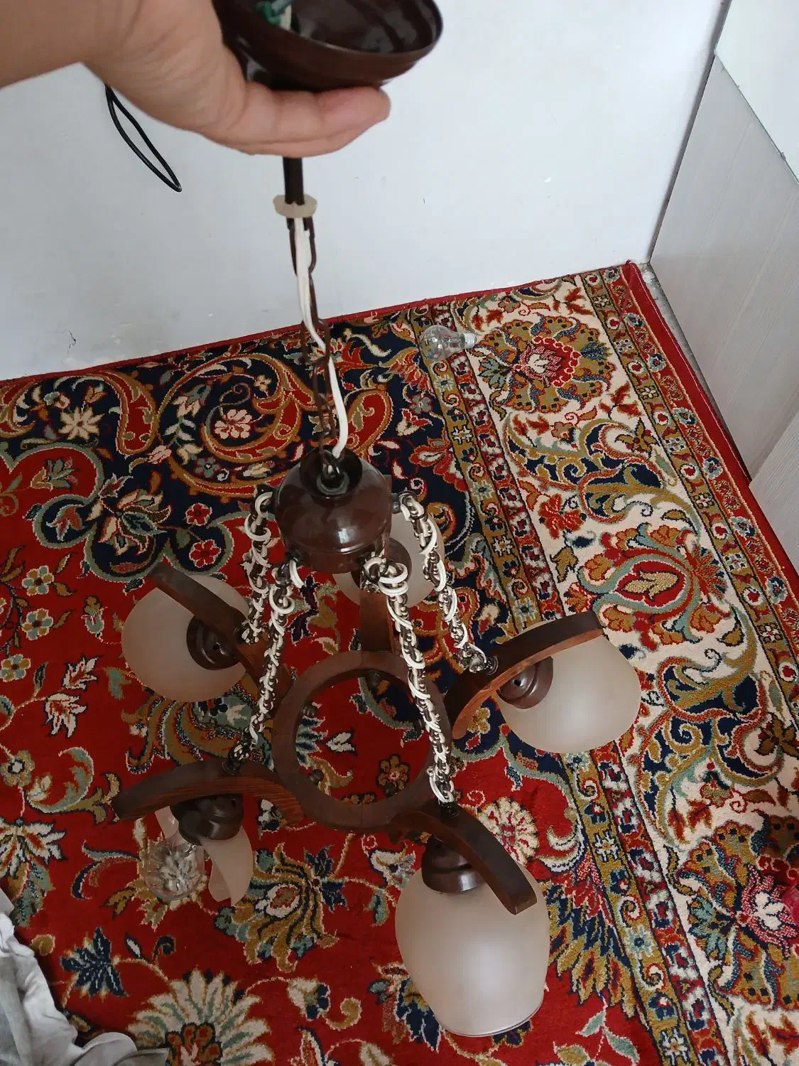 لوستر چوبی سنتی|لوستر و چراغ آویز|مشهد, هفت تیر (نه دره)|دیوار