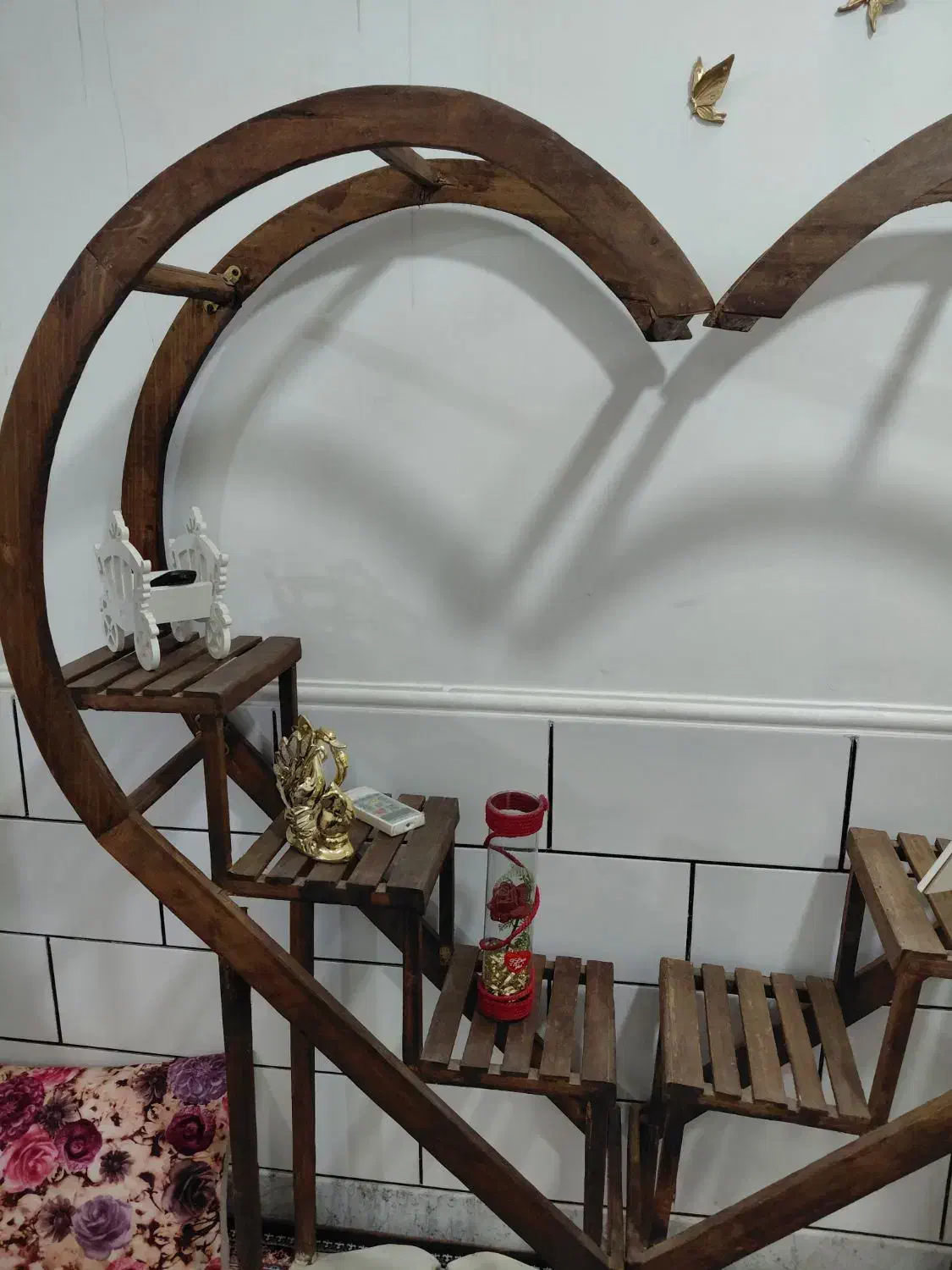 دکور قلب (جا گلدانی)|صنایع دستی و سایر لوازم تزئینی|قم, شهرک مهدیه (مدرس)|دیوار